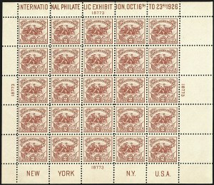 Sale 1108, Lot 187, 1922 and Later Issues, 2c White Plains Souvenir Sheet (630) Sale 1108, Lot 187, 1922 and Later Issues