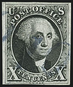 Sale 1109, Lot 317, 10c 1847 Issue, Off-Cover (Scott 2)