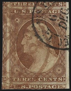 Sale Number 1109, Lot Number 413, 3c 1851-56 Issue, Off-Cover (Scott 10-11A) Sale Number 1109, Lot Number 413, 3c 1851-56 Issue, Off-Cover (Scott 10-11A)