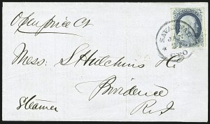 Sale 1109, Lot 448, 1c 1851-56 Issue, On-Cover (Scott 7-9)
