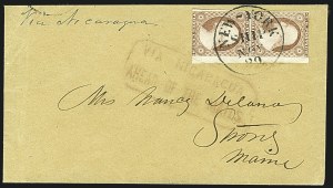Sale 1109, Lot 463, 3c 1851-56 Issue, On-Cover (Scott 10-11A)