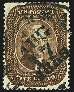 Sale 1109, Lot 492, 1c-5c 1857-60 Issue, Off-Cover (Scott 19-30A)