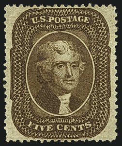 Sale 1109, Lot 496, 1c-5c 1857-60 Issue, Off-Cover (Scott 19-30A)