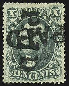 Sale 1109, Lot 505, 10c-30c 1857-60 Issue, Off-Cover (Scott 31-39)