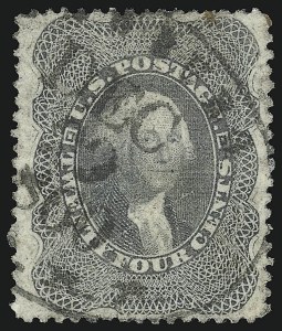Sale 1109, Lot 508, 10c-30c 1857-60 Issue, Off-Cover (Scott 31-39)