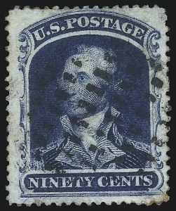 Sale 1109, Lot 511, 10c-30c 1857-60 Issue, Off-Cover (Scott 31-39)