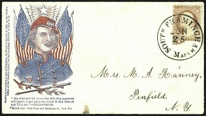 Sale 1109, Lot 528, 1c-3c 1857-60 Issue, On-Cover (Scott 18-26)
