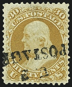 Sale 1109, Lot 596, 1861-66 Issue, Off-Cover, Cont. (Scott 69-78c)
