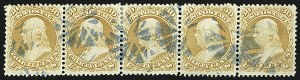 Sale 1109, Lot 599, 1861-66 Issue, Off-Cover, Cont. (Scott 69-78c)