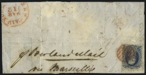 Sale 1109, Lot 603, 1861-66 Issue, Off-Cover, Cont. (Scott 69-78c)