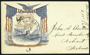 Sale 1109, Lot 620, 1861-66 Issue, On-Cover (Scott 62B-65)