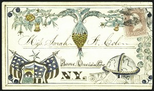 Sale 1109, Lot 624, 1861-66 Issue, On-Cover (Scott 62B-65)