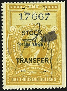 Sale 1110, Lot 1428, Stock Transfer (Scott RD12-RD66)