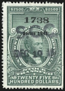 Sale 1110, Lot 1462, Stock Transfer, Cont. (Scott RD227-RD363)