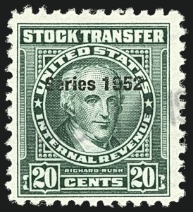 Sale 1110, Lot 1476, Stock Transfer, Cont. (Scott RD367-RD372 and Balances)