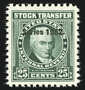 Sale 1110, Lot 1477, Stock Transfer, Cont. (Scott RD367-RD372 and Balances)