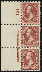 Sale 1111, Lot 167, 1894 Unwatermarked Bureau Issue (Scott 246-263)