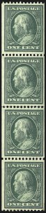 Sale 1111, Lot 287, 1908-10 Washington-Franklin Coils (Scott 348-356)