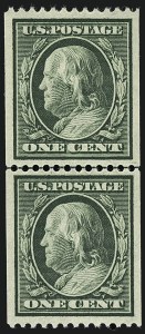 Sale 1111, Lot 288, 1908-10 Washington-Franklin Coils (Scott 348-356)