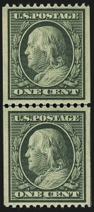 Sale 1111, Lot 289, 1908-10 Washington-Franklin Coils (Scott 348-356)