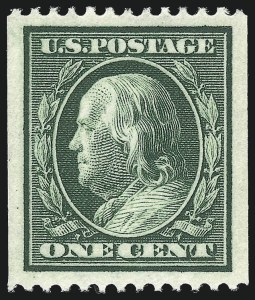 Sale 1111, Lot 294, 1908-10 Washington-Franklin Coils (Scott 348-356)