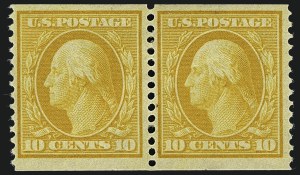 Sale 1111, Lot 310, 1908-10 Washington-Franklin Coils (Scott 348-356)