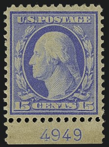 Sale 1111, Lot 330, 1909 Bluish Paper Issue (Scott 357-366)