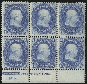 Sale 1111, Lot 39, 1861-66 Issue (Scott 56-78)
