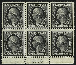 Sale 1111, Lot 405, 1912-14 Washington-Franklin Issue (Scott 405-423)