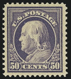 Sale 1111, Lot 421, 1912-14 Washington-Franklin Issue (Scott 405-423)