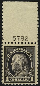 Sale 1111, Lot 505, 1913-15 Washington-Franklin Issues, Cont. (Scott 449-461)