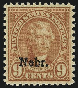 Sale 1111, Lot 687, 1929 Kansas-Nebraska Issue (Scott 658-679)