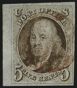 Sale 1111, Lot 8, 1847 Issue and 1875 Reproduction (Scott 1-4)