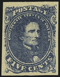 Sale 1111, Lot 866, Confederate States Superb Unused Singles