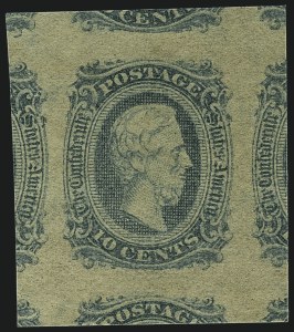 Sale 1111, Lot 869, Confederate States Superb Unused Singles