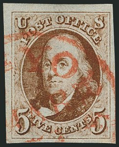 Sale 1115, Lot 2011, 5c 1847 Issue, Off-Cover (Scott 1)