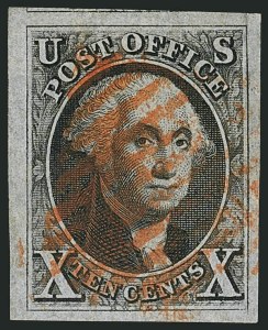 Sale Number 1115, Lot Number 2028, 10c 1847 Issue, Off-Cover (Scott 2) Sale Number 1115, Lot Number 2028, 10c 1847 Issue, Off-Cover (Scott 2)