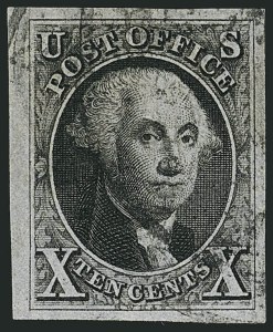 Sale Number 1115, Lot Number 2029, 10c 1847 Issue, Off-Cover (Scott 2) Sale Number 1115, Lot Number 2029, 10c 1847 Issue, Off-Cover (Scott 2)