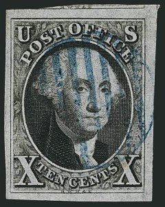 Sale Number 1115, Lot Number 2036, 10c 1847 Issue, Off-Cover (Scott 2) Sale Number 1115, Lot Number 2036, 10c 1847 Issue, Off-Cover (Scott 2)