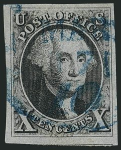 Sale 1115, Lot 2037, 10c 1847 Issue, Off-Cover (Scott 2)