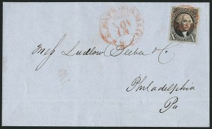 Sale 1115, Lot 2050, 10c 1847 Issue, On-Cover (Scott 2)