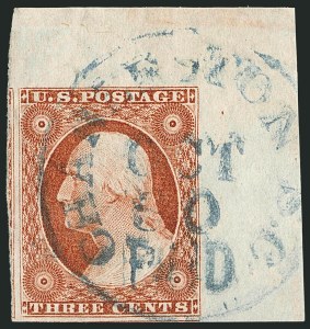 Sale 1115, Lot 2084, 3c 1851-56 Issue (Scott 10-11)
