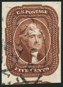 Sale Number 1115, Lot Number 2095, 5c 1851-56 Issue (Scott 12)