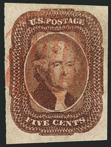 Sale 1115, Lot 2105, 5c 1851-56 Issue (Scott 12)
