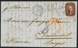 Sale 1115, Lot 2109, 5c 1851-56 Issue (Scott 12)