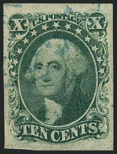 Sale 1115, Lot 2122, 10c 1851-56 Issue (Scott 13-14)