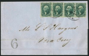Sale 1115, Lot 2176, 10c 1857-60 Issue (Scott 31-35)