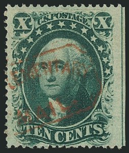 Sale 1115, Lot 2178, 10c 1857-60 Issue (Scott 31-35)