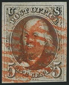 Sale 1116, Lot 3081, 1847 Issue and 1875 Reproduction (Scott 1-4)