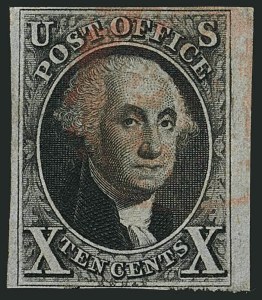 Sale 1116, Lot 3088, 1847 Issue and 1875 Reproduction (Scott 1-4), 10c Black (2) Sale 1116, Lot 3088, 1847 Issue and 1875 Reproduction (Scott 1-4)